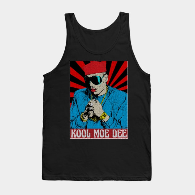 Kool Moe Dee 80s Pop Art Fan Art Tank Top by Motor Lipat